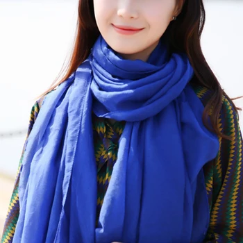 

2020 Spring Winter Scarf Women Soft Light Warm Linen Cotton Crinkle Hijab