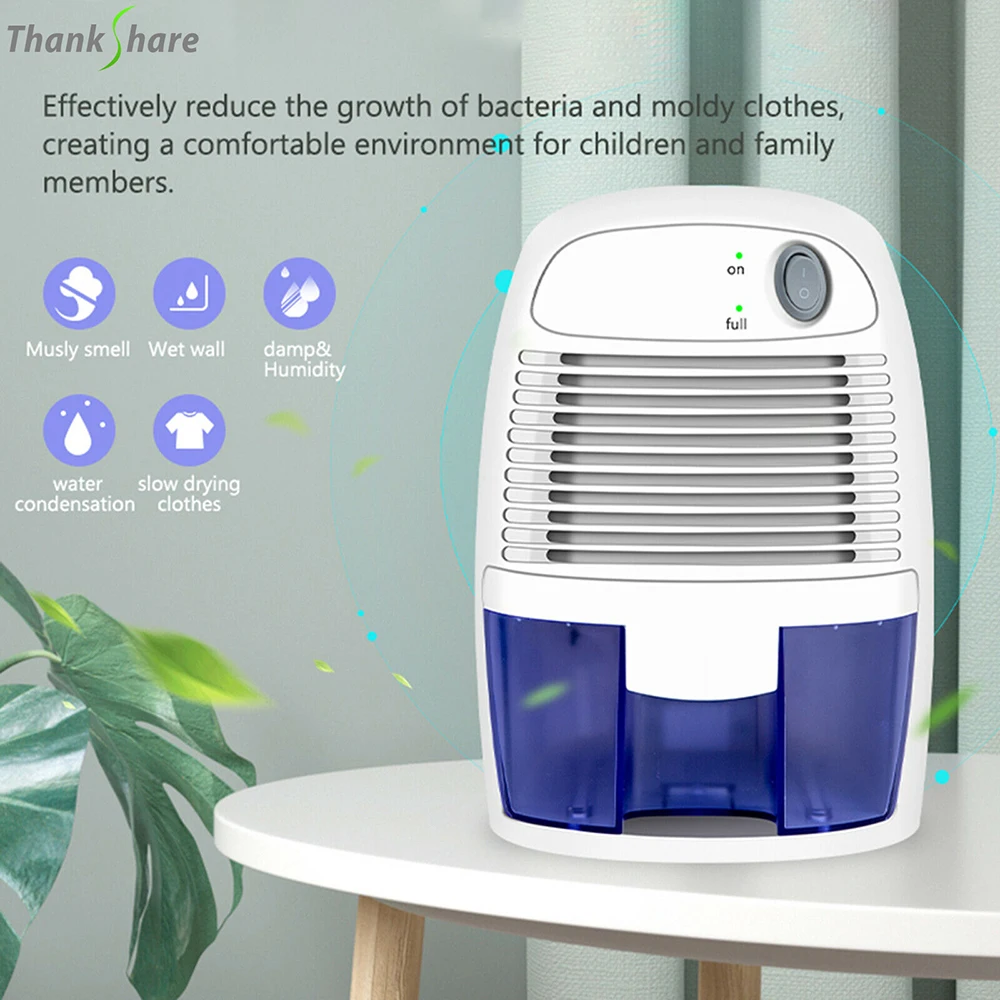 Haijieer – déshumidificateur électrique Compact Portable 1000ml, petit  appareil à absorber l'humidité, sèche-Air pour le sous-sol de la maison