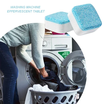

12pcs Multifunctional Effervescent Concentrated Cleaner Washing Machine Cleaner Chlorine Tablets Household Cleaning Tools