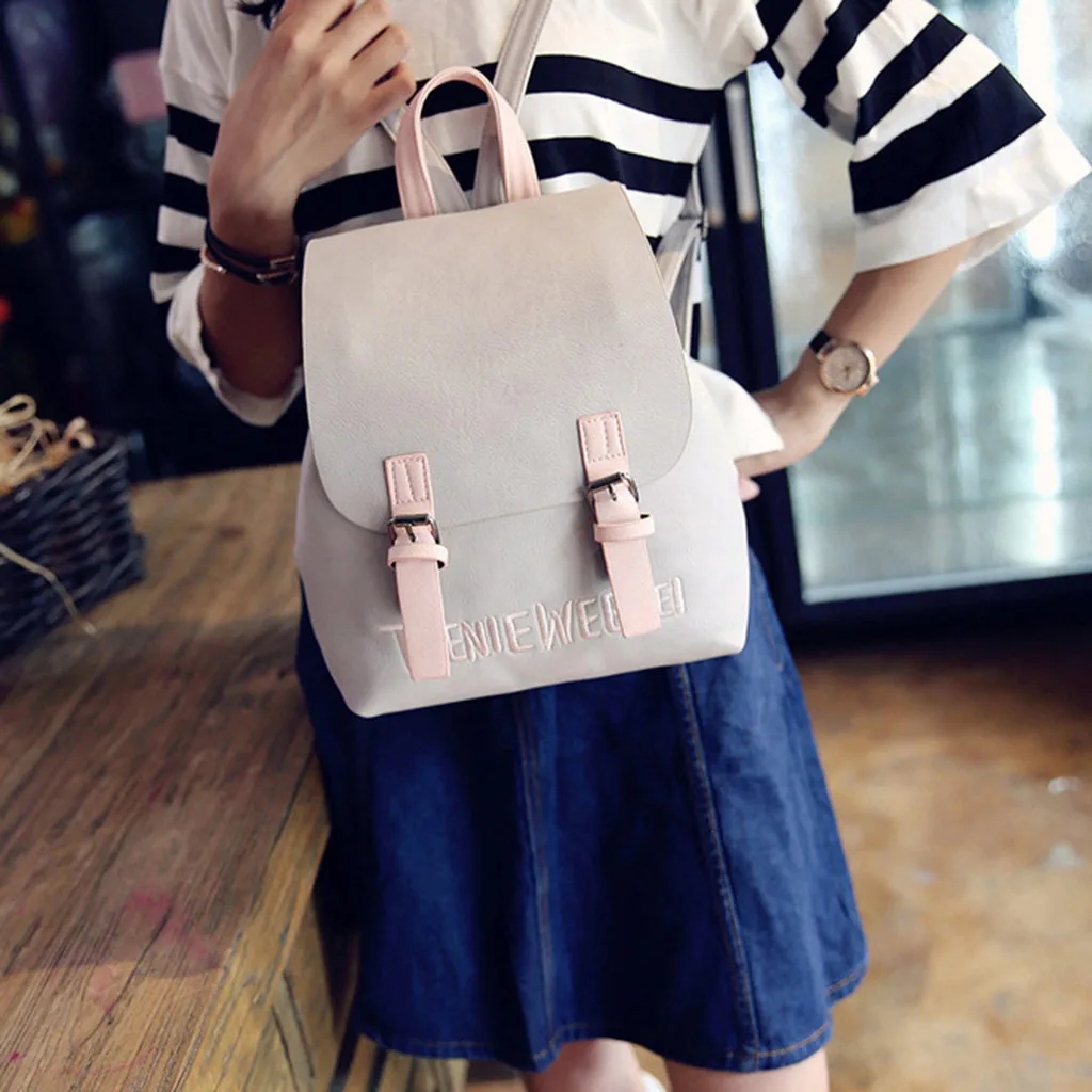 5# female genuine bag Women Fashion Wild Bag Student Leisure Backpack Travel Bag Shoulder Bags mochilas mujer