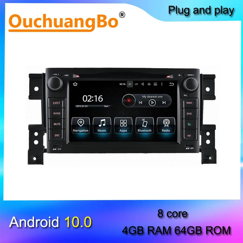 Ouchuangbo Android 10 автомобильный радиоприемник gps Мультимедиа для Grand Vitara 2005 2011 с wifi dvd