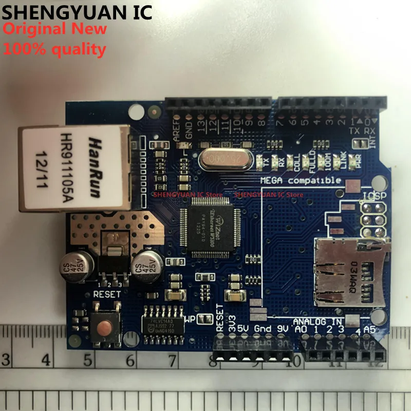 1 шт. экран для Ethernet W5100 R3 Mega 2560 1280 328 только макетная плата оригинального нового 100%