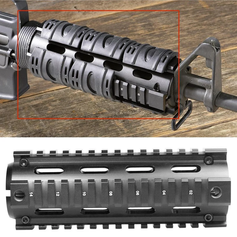 

Tactical 6.7 inch 2Piece Drop-in Free Float Quad Rail Handguard Scope Mount for Hunting Airsoft Carbine AR15 M16 Rifle Accessory
