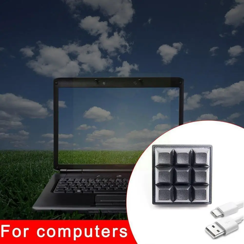 Usb Проводная мини-клавиатура Ps Cad с 9 клавишами 3*3 дизайнерская клавиатура