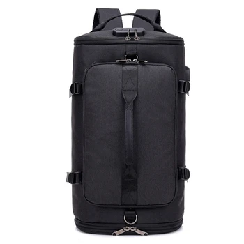 

JHD-USB Anti-Theft Gym Backpack Men's Fitness Sports Bag Men's Training Sports Tas Travel Sac De Sport Outdoor Laptop Bag XA684W