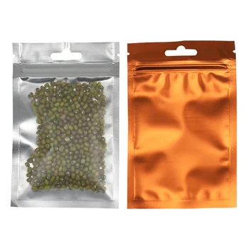 

10x18cm Orange Aluminum Foil Packaging Zip Lock Food Mylar Bags Medical Coffee Smell Proof Package Heat Seal Reclosable Pouch