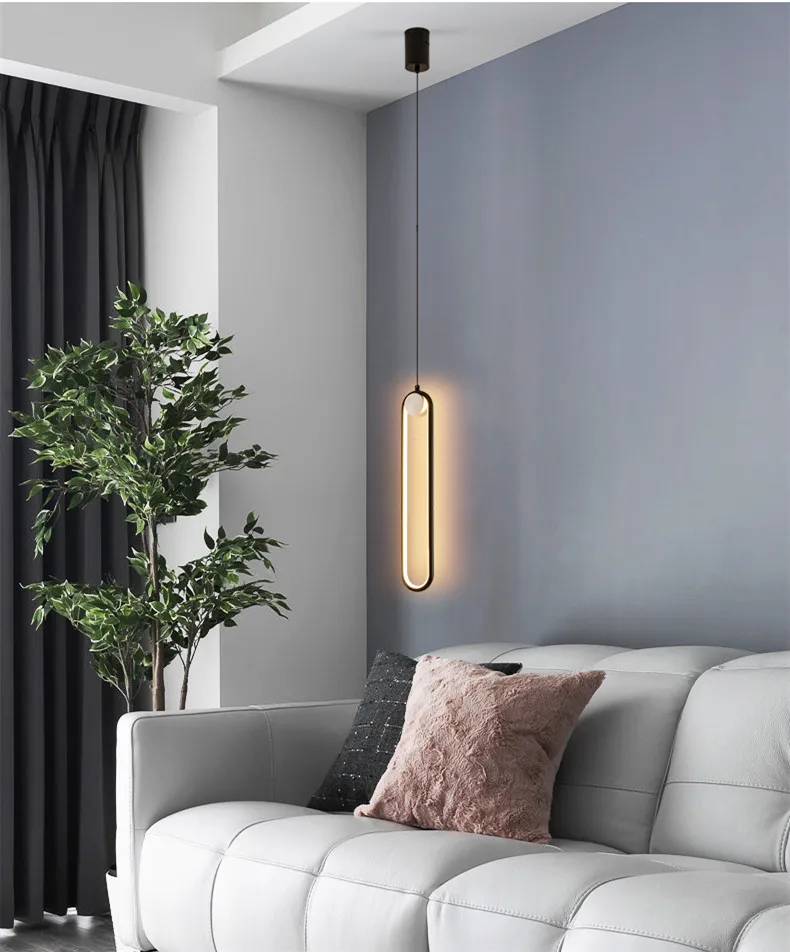 H3f651b2c28a641c9af290f873df538556 Modern Led Pendant Lamps Gold Black for Dining Room Bedroom Bedside Table Chandelier Minimalist Decor Lighting Suspension Design