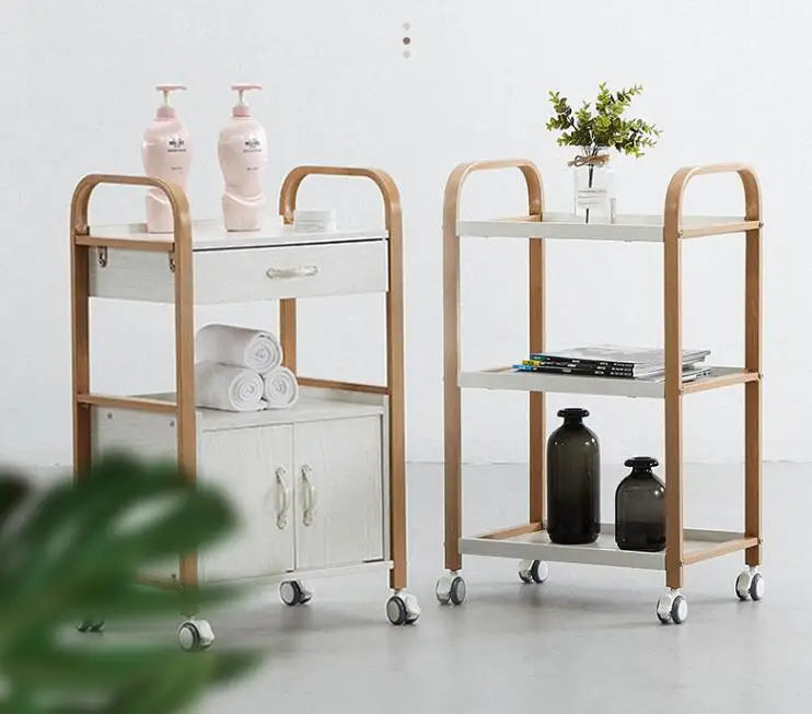 Beauty driver's cart with drawer on the third floor hair salon special rack trolley barber shop tool cart drawer cosmetics perfume hair accessories stationery jewelry makeup rack storage household plastic desktop mesh organizer box