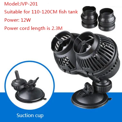 220V Sunsun Wave Maker Wavemaker водяной насос для аквариума аквариумный насос 2,5 W 3W 6W 12W 24W 48W насос потока, насос - Цвет: JVP-201 Suction cup