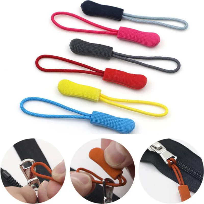 Tirador de cremallera para ropa de costura, accesorio de cuerda, fijador, cordón de cremallera, Clip de repuesto, hebilla rota, bolsas de viaje, 10 Uds.