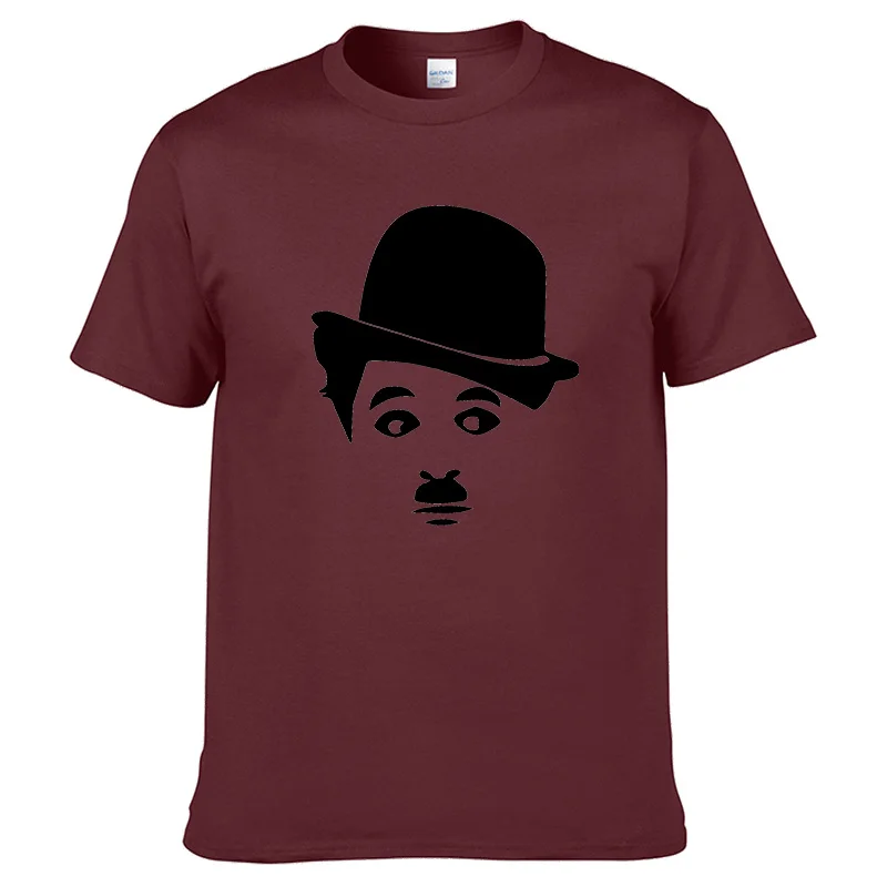 Классическая забавная Футболка с принтом Chaplin в стиле Харадзюку, летняя модная мужская уличная одежда в стиле хип-хоп с коротким рукавом, высокое качество, хлопок