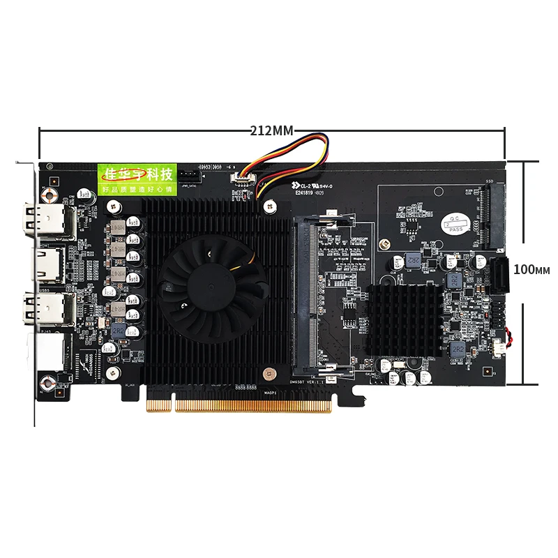 Jia Huayu BTC-HM65 Шахтерская плата DDR3 ПАМЯТЬ M.2 SSD SATA RJ45 Сетевая Поддержка HDMI HD выход материнская плата Поддержка 8PCIE изображение C