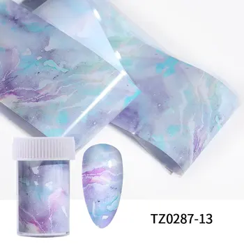 

100 Cm Nail Art Transfer Sticker Slide Nail Art Decal Nail Foils Marble Series Pink Blue Foils Paper Nails Accessories Drop Ship