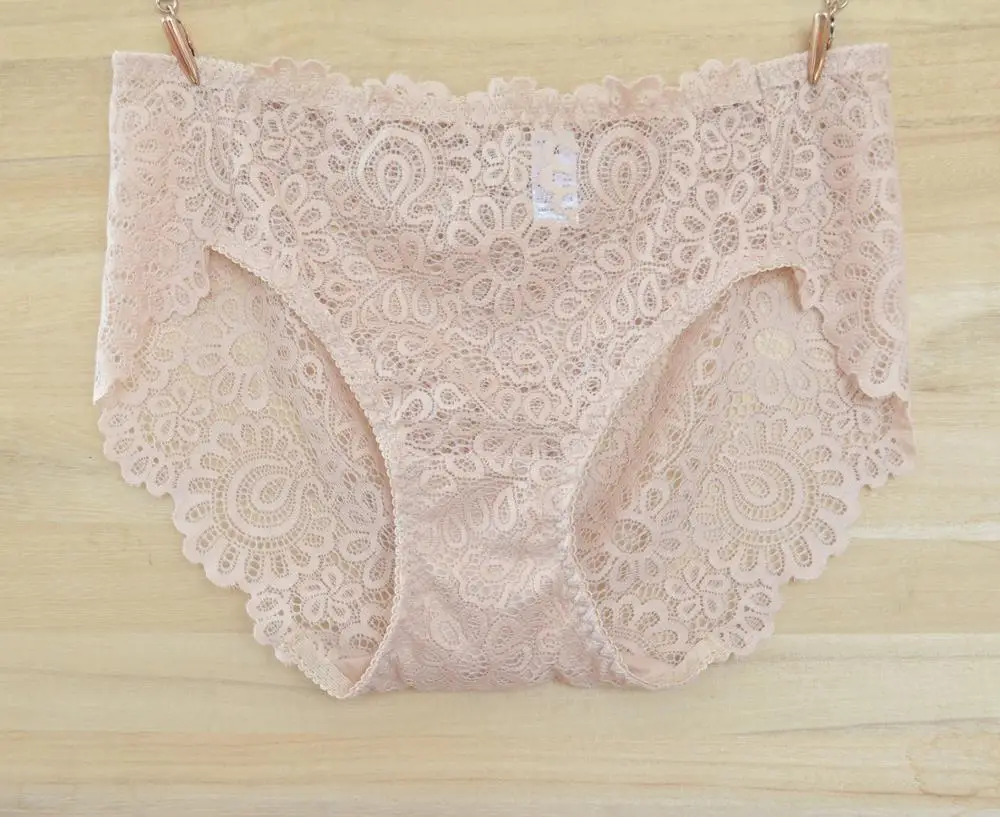 

Women's Fashion Panties Lace Briefs Female Underwear Higt-Rise Panties