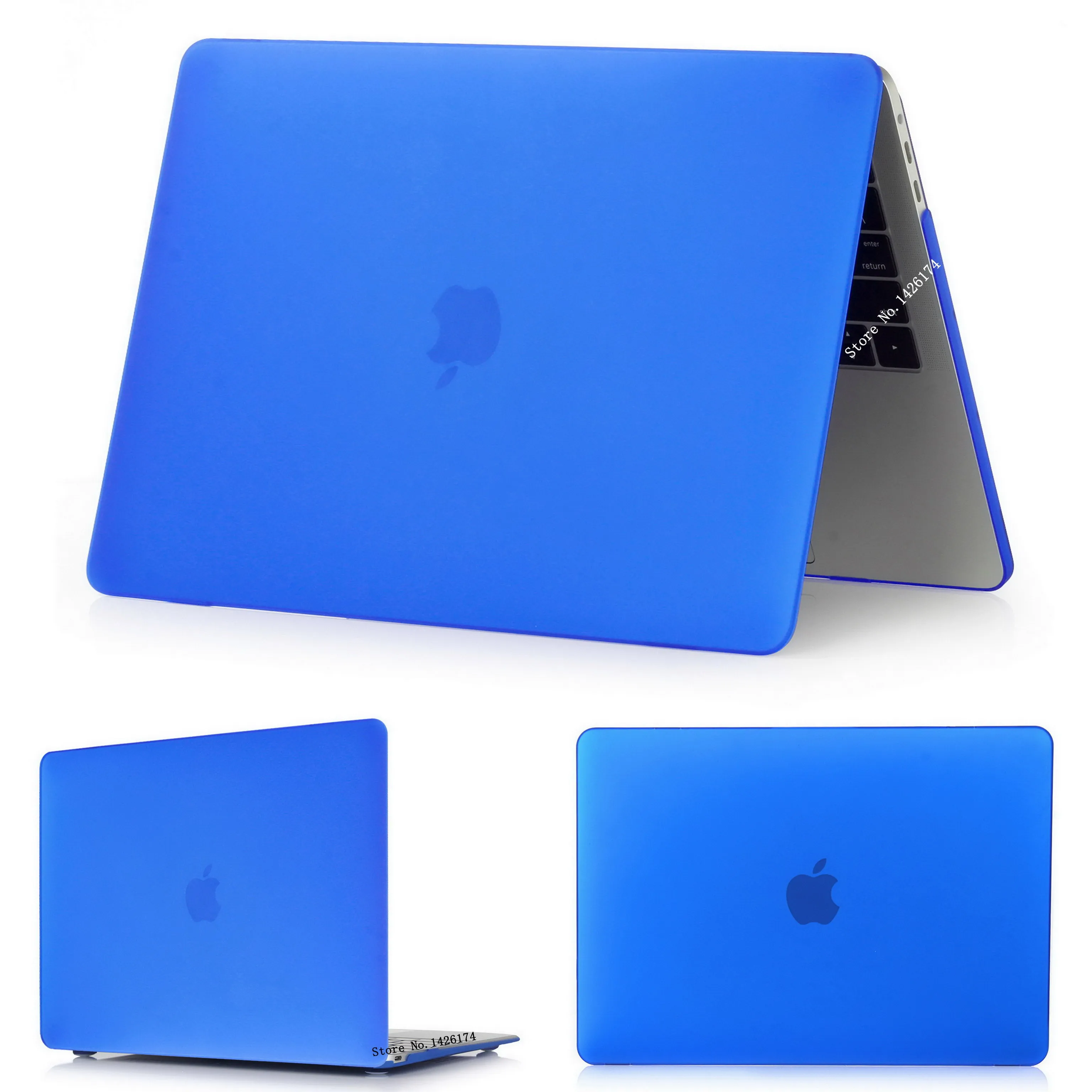 Matte Dark Blue Кристальный \ матовый чехол для Apple Macbook Air Pro retina 11 12 13 15 дюймов сумка для ноутбука, для нового Mac book Air Pro 13,3 чехол A1932+ подарок - Цвет: Matte Dark Blue