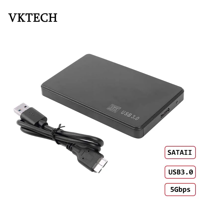 USB 3.0(A) VKTECH HDD чехол 2," SATA для USB 3,0 адаптер жесткий диск Корпус для SSD диск чехол HDD коробка USB 2,0 HD внешний HDD корпус - Color: USB 3.0(A)