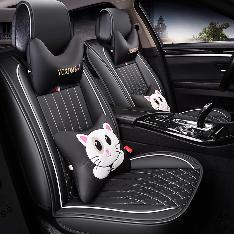 

Full Coverage Eco-leather auto seats covers PU Leather Car Seat Covers for Ford fiesta focus mondeo ecosport kuga edge explorer