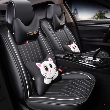 

Full Coverage Eco-leather auto seats covers PU Leather Car Seat Covers for Kia morning picanto rio cerato soul seed optima sting