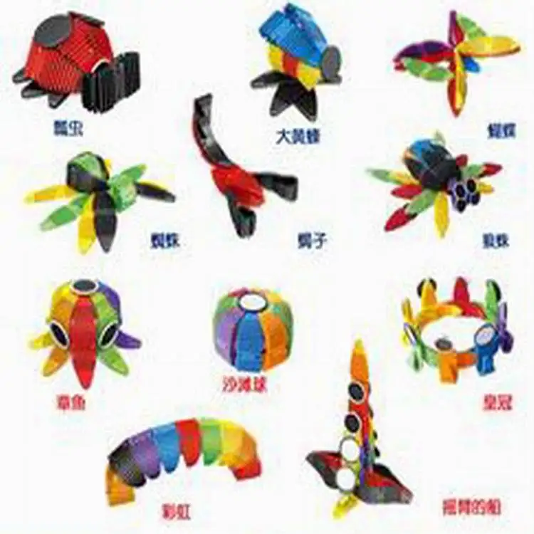 

Children'S Educational Toy DIY Assembly Magnetic Building Blocks Toy Flexible Magnetic Building Blocks Magnetic Sheet 28 PCS