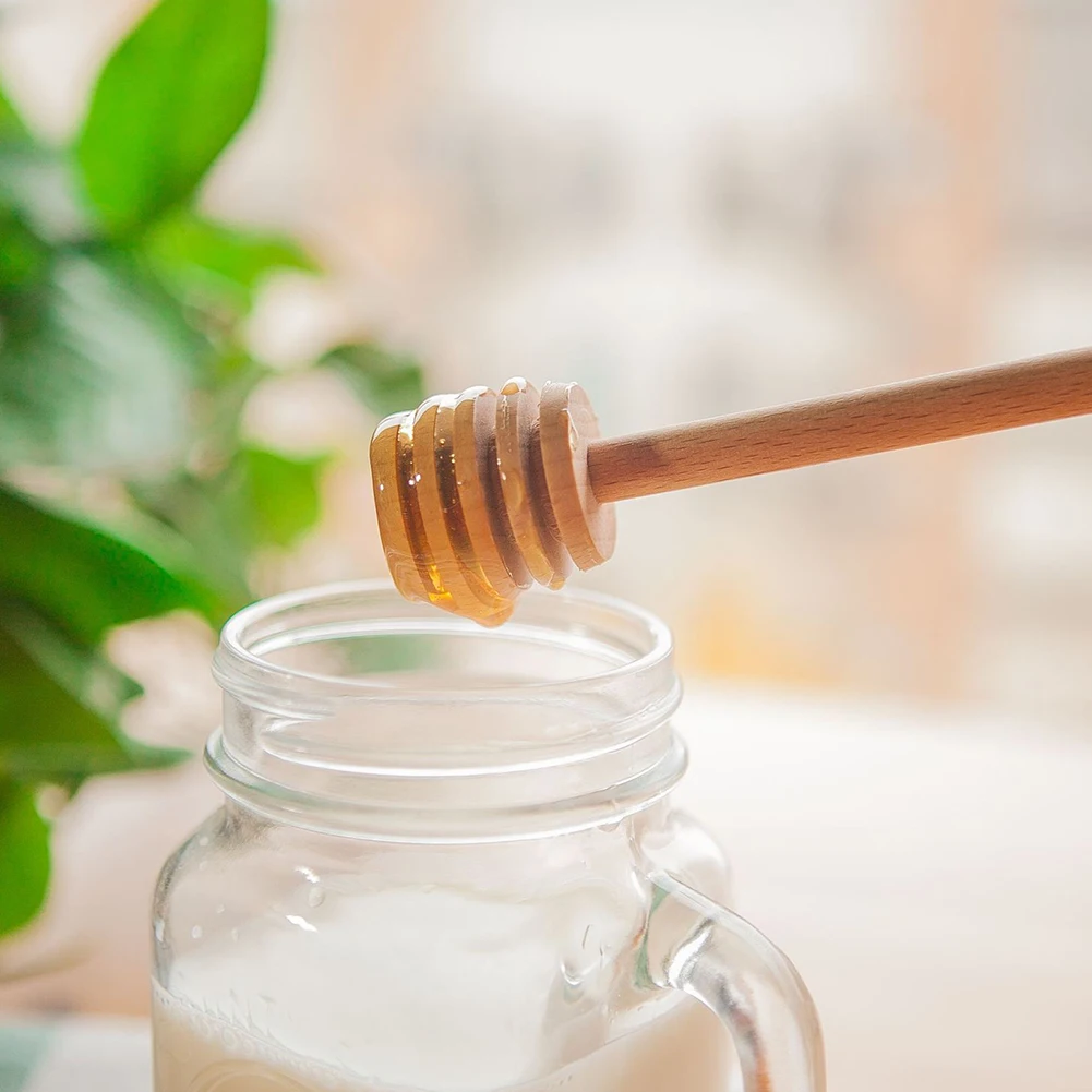 Длинная ручка ложка для меда мешать барные кухонные принадлежности смешивания медовая палочка практичный деревянный ложка