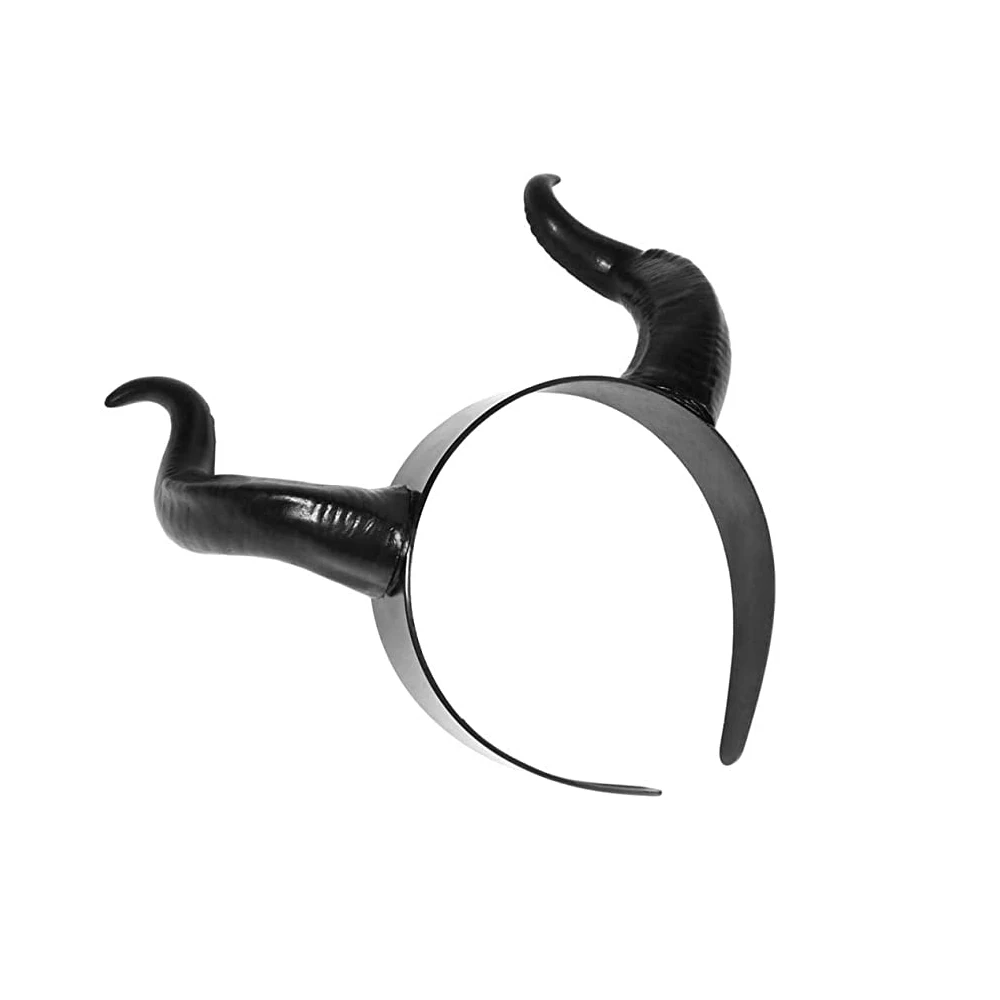 Black Demon Horns Headband for Halloween Cosplay (Unofficial/Generic Design)