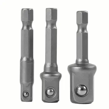 

3pcs Wrench Sleeve Extension Bar Hex Shank Drive Power Drill Bit Socket Driver Adapter Set 1/4 3/8 1/2& 50mm Long hot