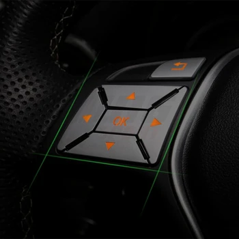 

Steering Wheel Button Switch Trim Cover Sticker for Mercedes Benz A B C E ML GL CLA GLA GLK SLK S R GL CLS Class W203 W204 W164