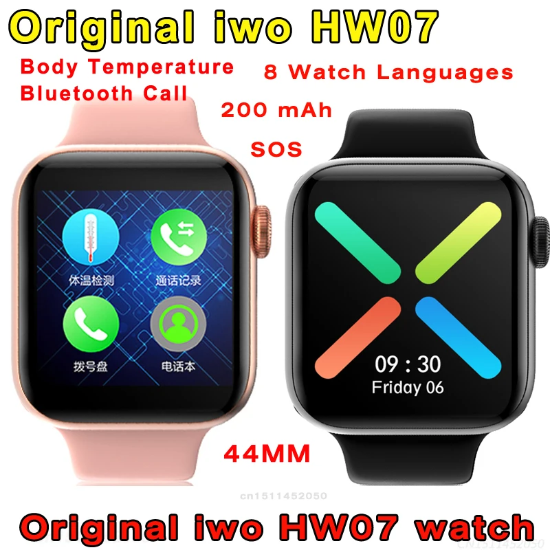 Смарт часы Greentiger iwo HW07 для мужчин SOS Bluetooth вызов температура тела пульсометр
