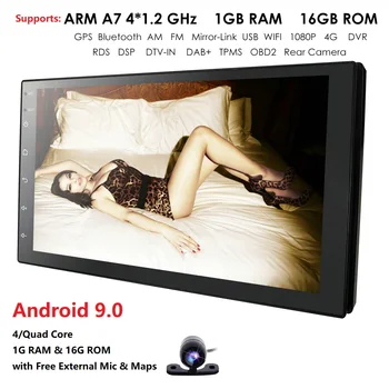 

2Din Android 9.0 Car Radio Stereo Multimedia Player GPS Navi For Universal TOYOTA Nissan Kia RAV4 FJ CRUISER ALPHARD 4G WIFI CAM