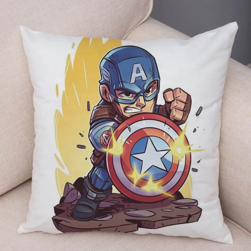 20 Marvel Мстители супер герой наволочка Подушка Чехол для диван, домашний декор Супермен Дэдпул супер герой короткая плюшевая наволочка - Цвет: 20
