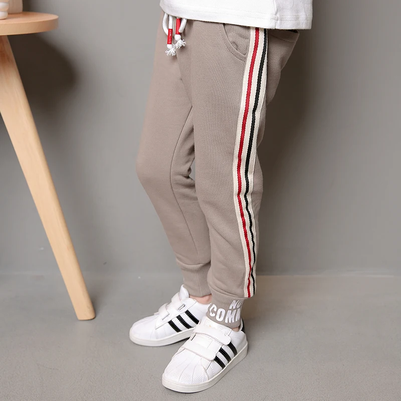 

Boys Sport Pants Cotton Teenage School Loose Solid color Trousers Casual 2019 Kids Autumn Girl Long Pant Children Clothes 4-12 Y