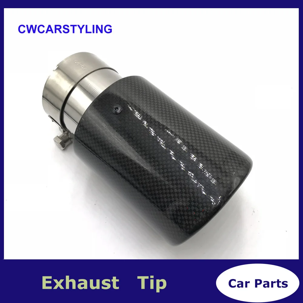 

Factory Directly Multi Size Car Styling Ak Car Glossy Carbon Fiber Exhausts End Tips Pipes For AK Exhaust Tips