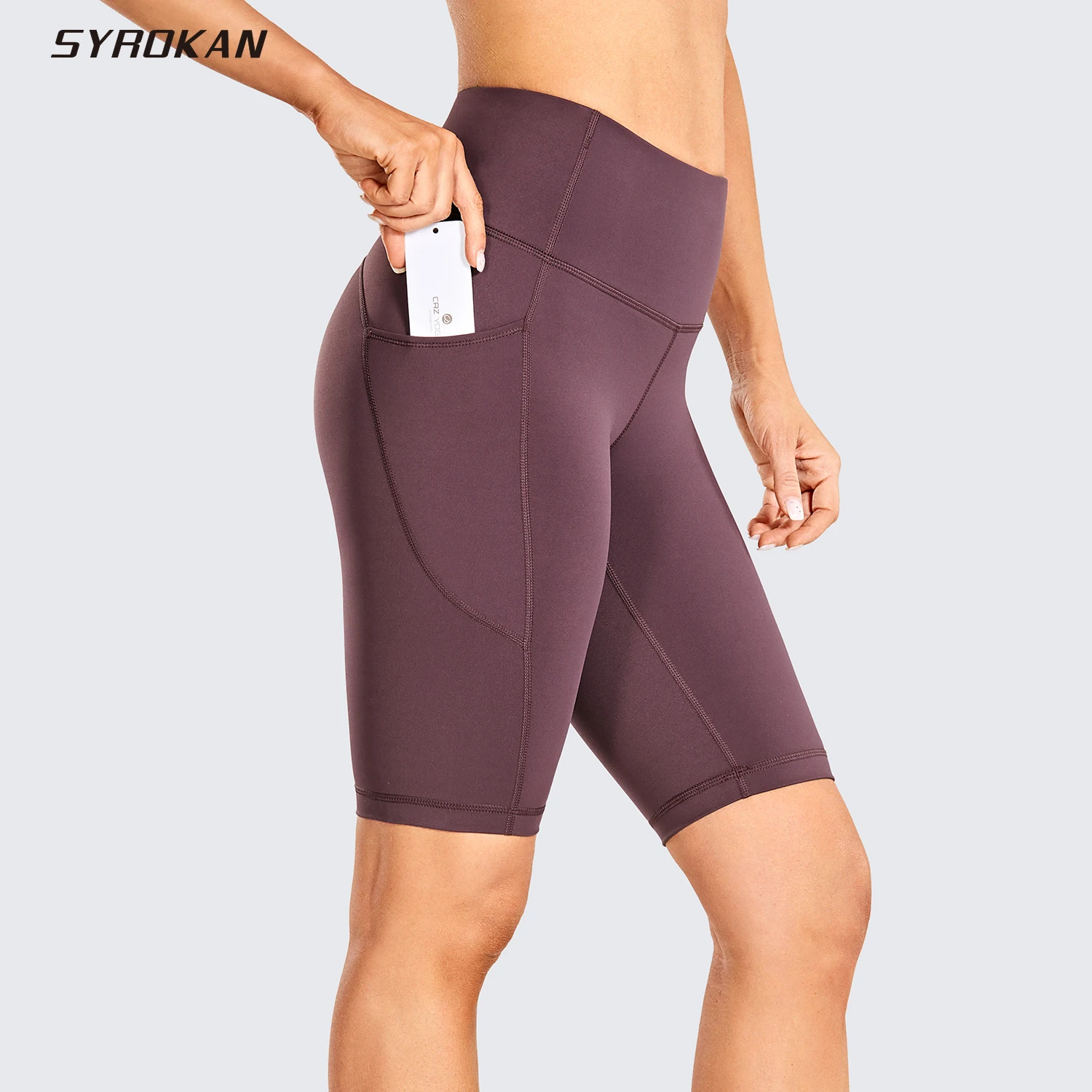 CRZ YOGA Women's Naked Feeling Biker Shorts - 3'' High Waisted Yoga Workout  Gym Running Volleyball Spandex Shorts Lilac X-Large in Saudi Arabia