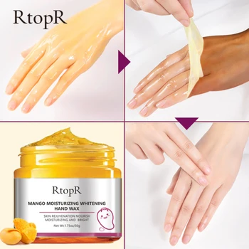 

RtopR Mango Hand Mask Whitening Moisturizing Repair Exfoliating Calluses Hand Wax Filming Anti-Aging Hand Skin Cream 50g TSLM1