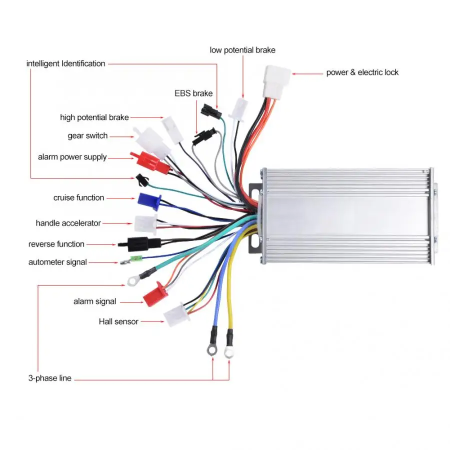 500W 48V бесщеточный вентилятор постоянного тока Бесщеточный Управление; электрический велосипед Скутер Скорость Управление коробка для электрического велосипеда Синусоидальная Управление; аксессуары