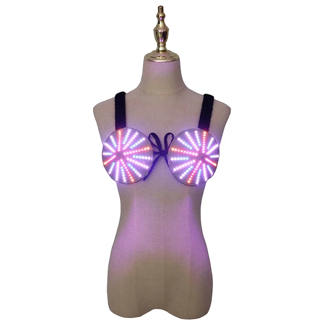 Nightclub Ds Sexy Led Bra Colorful Flash Diamond Bra Dj Singer Dance  Light-up Bra Event&party Suppli