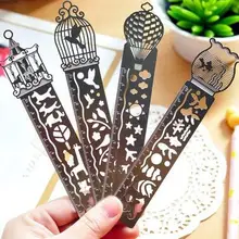 Exquisite Hollow Out Metal Bookmark with Scale dual Measure Ruler Promotional Gift Stationery School Office Supply