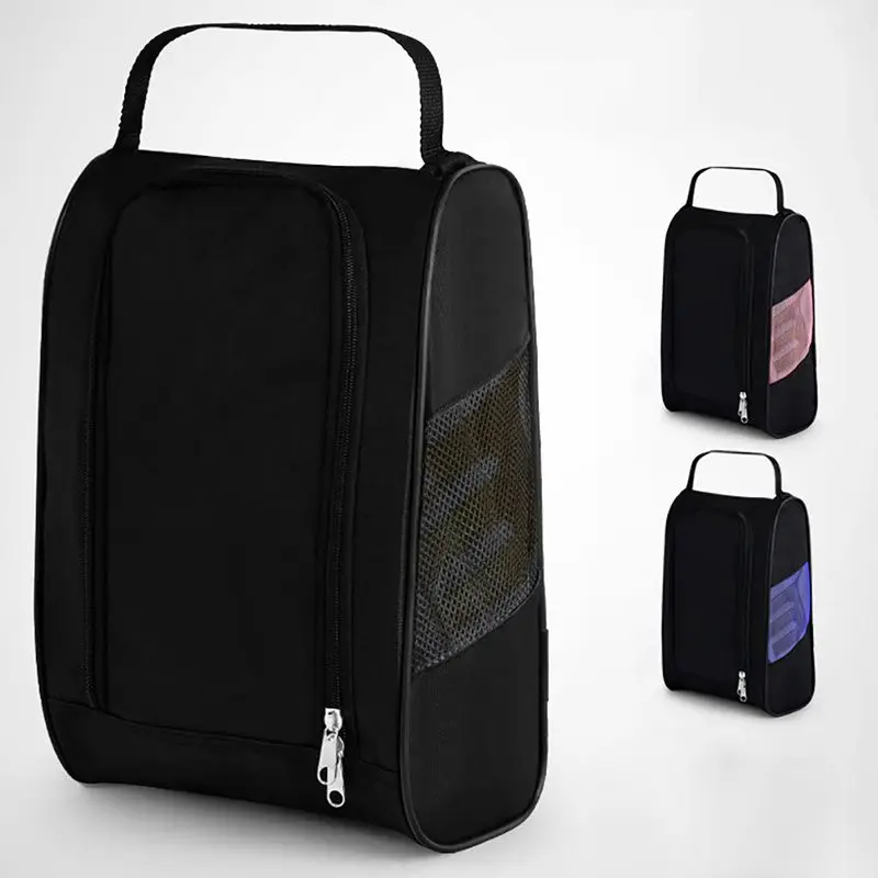 Portable Golf Shoes Bag Zipper Shoe Case Breathable Water Resistant Carrier Shoe Accessory