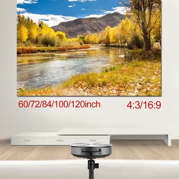 

Projector Curtain Portable Projector Screen 16:9 Tabletop Collapsible Projection Screen Foldable