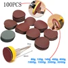 100pcs 25mm/1inch Sandpaper + 1pc 1inch Hook Loop Backer Plate 1/8inch Shank + 1pcs Loop Sanding Pad Abrasives Mixed Polishing ► Photo 1/6