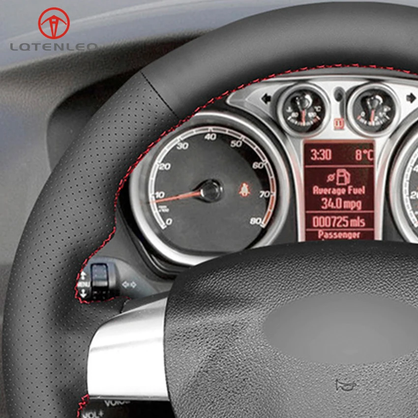LQTENLEO черная искусственная кожа DIY крышка рулевого колеса автомобиля для Ford Focus ST 2005-2010 фокус RS 2005-2011 фокус 3 2005-2010