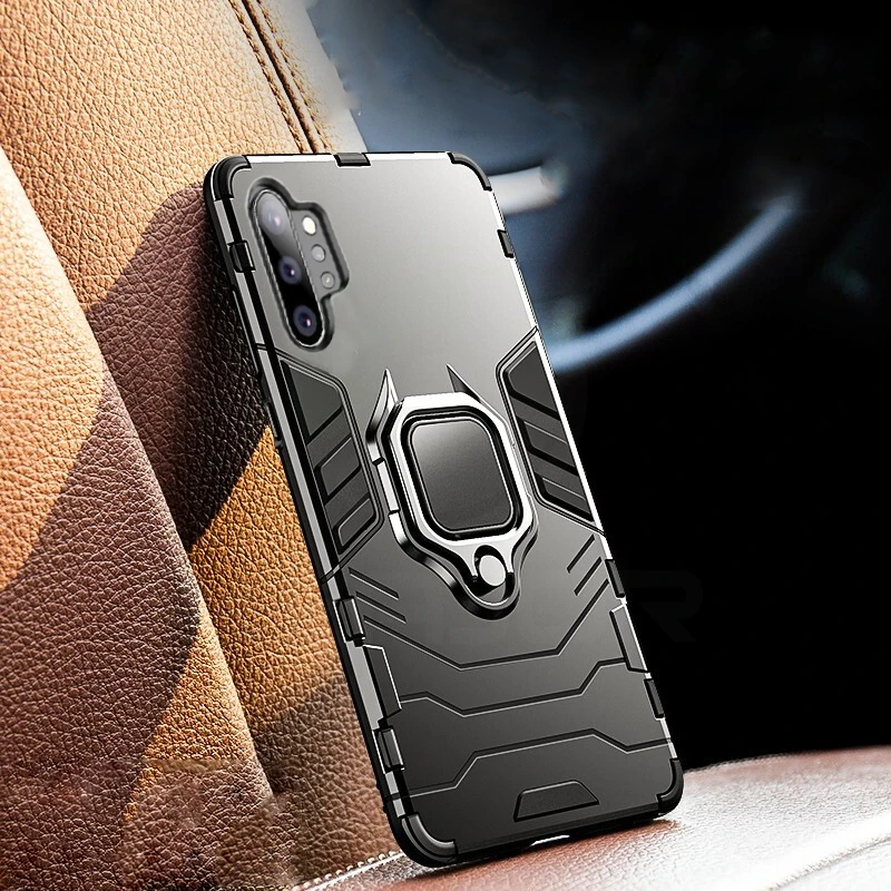 

Case For Samsung Galaxy Note 10 Plus Case Tough Silicone Magnetic Case For Samsung Note 10+ Phone Case Ring Stand Holder Fundas