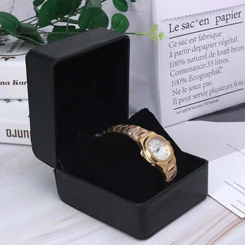 

Single Watch Box Wristwatch Display Case PU Leather Organizer With Pillow