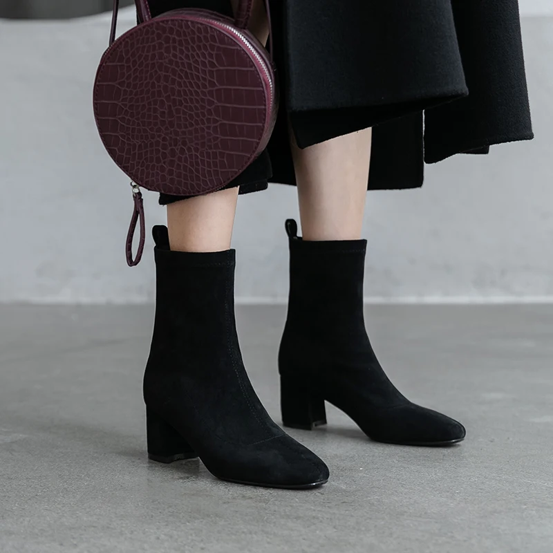 new women's fashion autumn and winter women's boots ankle boots comfortable warm women's thick with women shoes boots size34-43