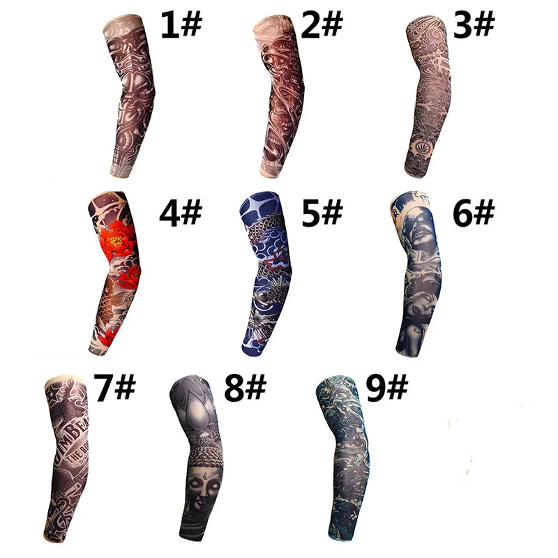 Fashion New Tattoo Sleeves Arm Warmer Unisex UV Protection Outdoor Temporary Fake Sleeve Mangas |