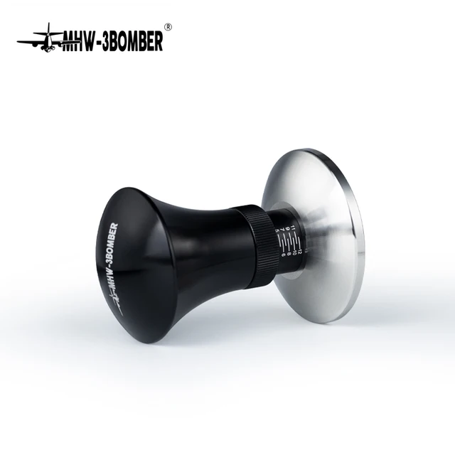 58,35 Mm Állítható Magasság/Nyomás Kávéhamper Por Hammer Espresso Power Tamper Rozsdamentes Acél Lapos Alap Kávéfajta - Image 6