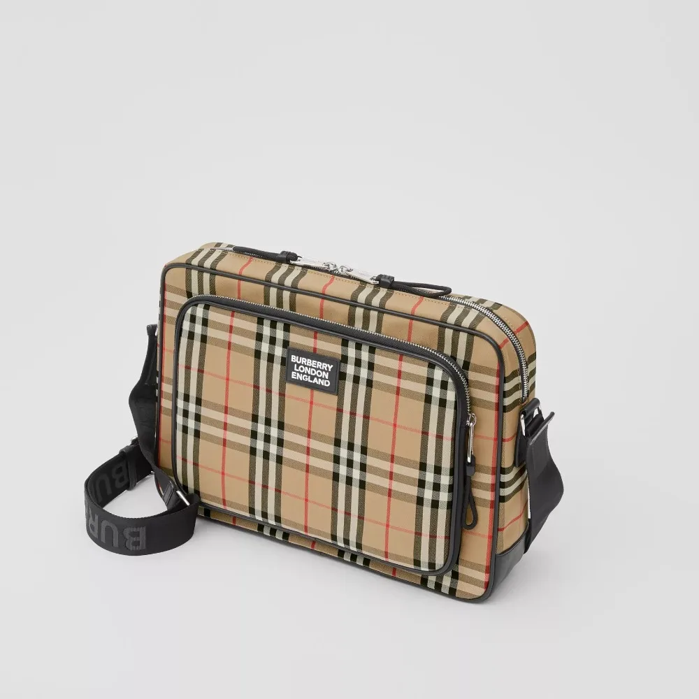 Сумки через плечо для мужчин, сумка-мессенджер для мужчин, Burberry, винтажная, клетчатая, хлопковая Курьерская сумка-мессенджер для мужчин, 80230231