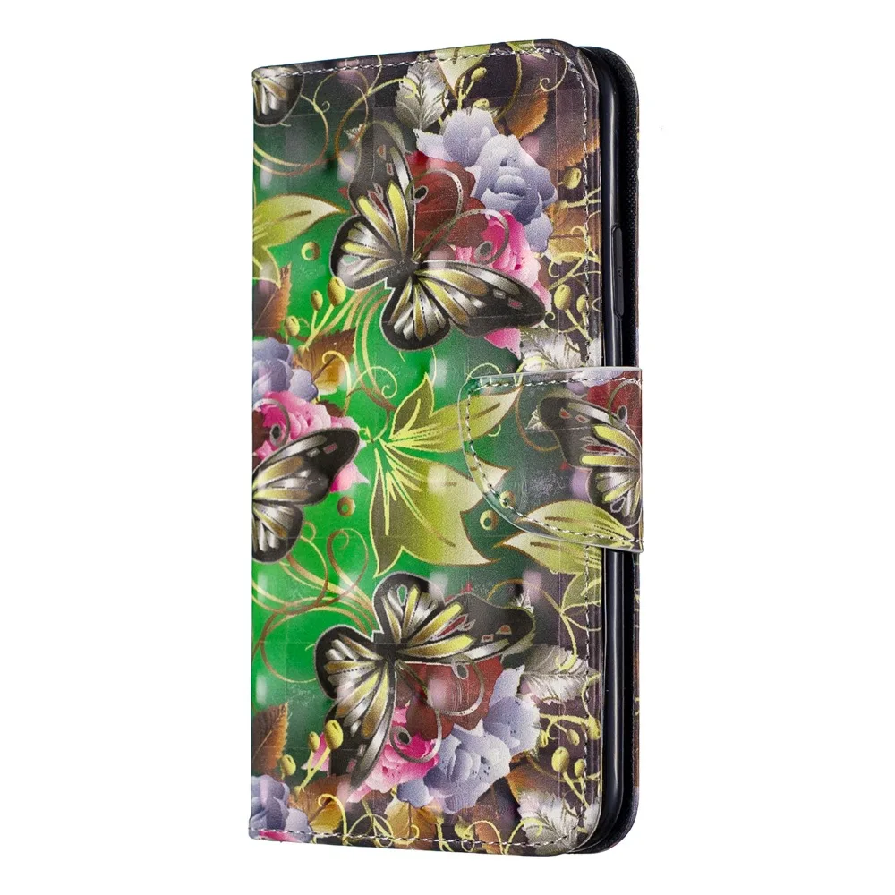Чехол-бумажник с 3D узором для iPhone 11 Pro MAX XS Max X XR, чехол из искусственной кожи с подставкой, откидной Чехол для iPhone 6 6s 8 7 Plus
