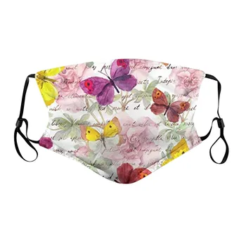 

PM2.5 Breathable Flower Face Mask Printed Masks Fabric Protective PM 2.5 Dust Mouth Cover Washable Reusable Mouth Mask