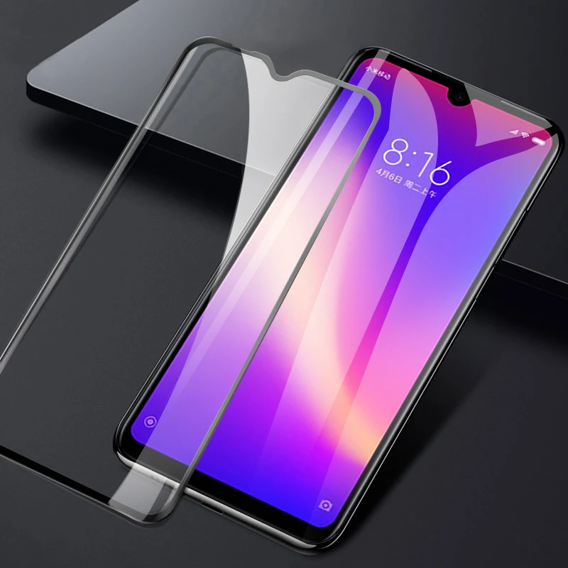 Черный 2 шт стекло для Redmi 8 8A закаленное стекло полное покрытие клеевая Защитная пленка для экрана для Xiaomi Redmi 8A 8 A 8 глобальная версия стекла - Цвет: Черный